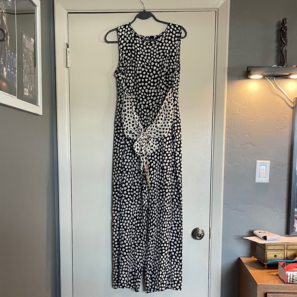 J. Crew Black and White Polka Dot Jumpsuit